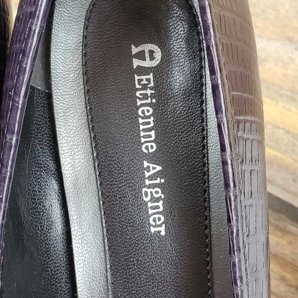 Etienne Aigner Labelle faux croc loafer SZ 7